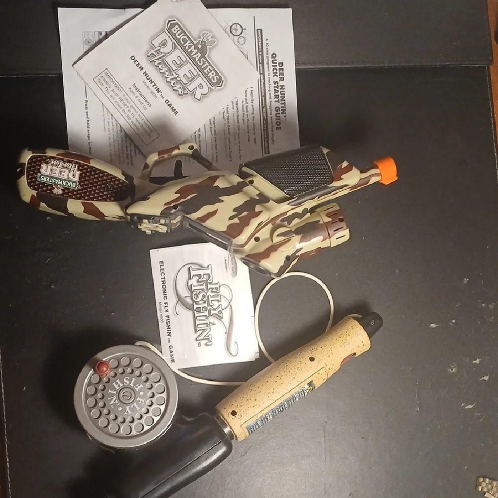 FLY FISHIN' & BUCKMASTERS DEER HUNTIN' VINTAGE VIDEO GAMES Handheld 90's
